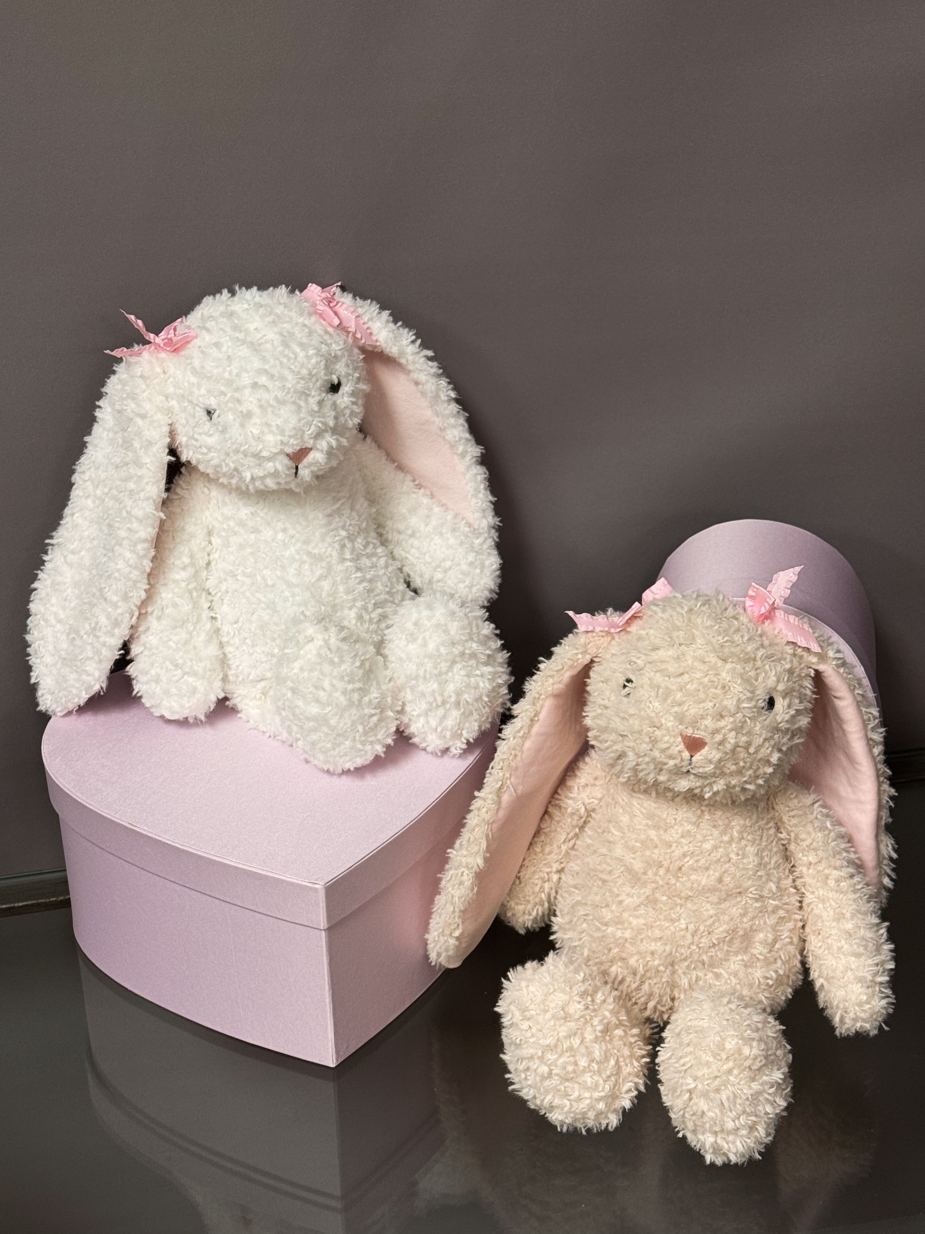 Plush Bunny with Pink Bow