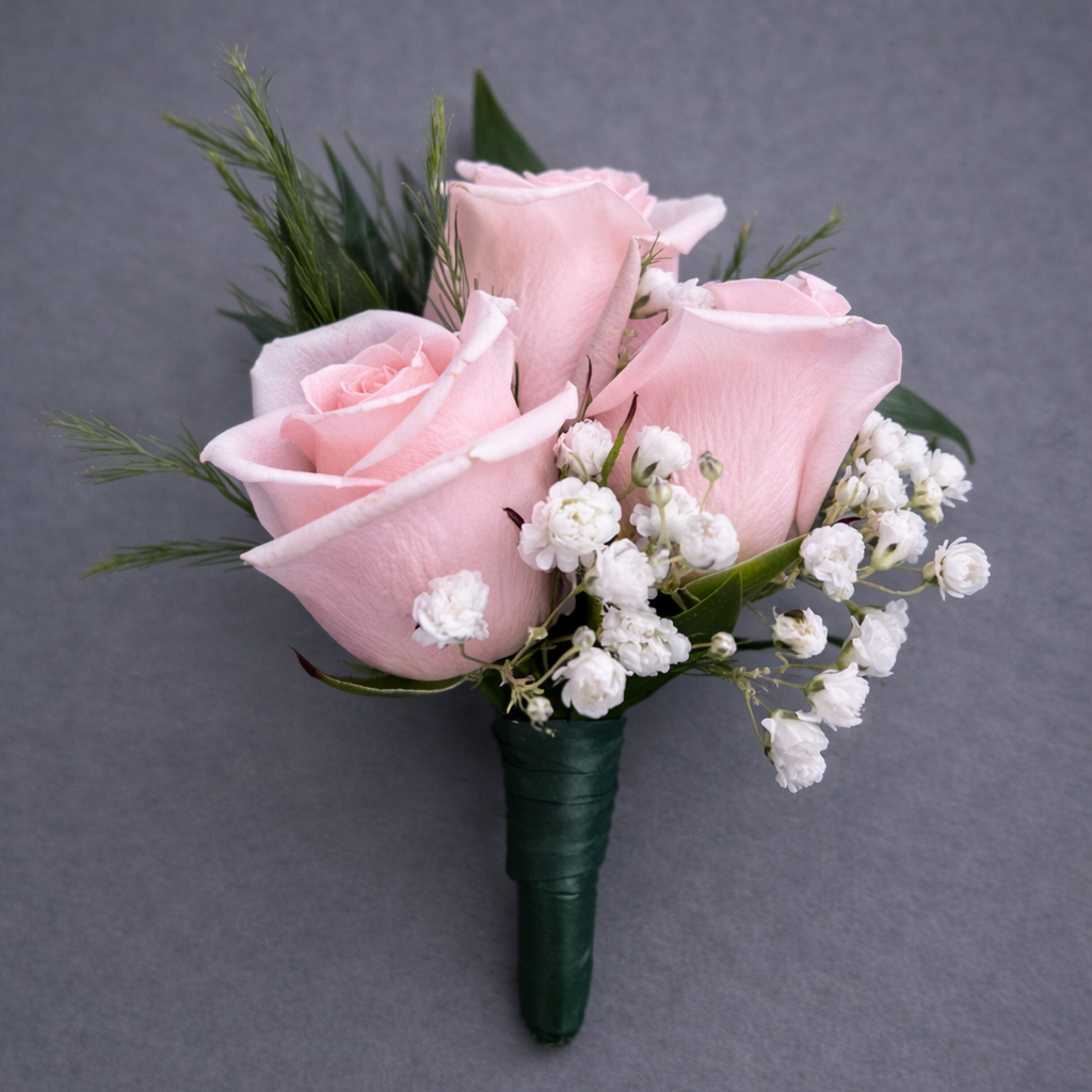 Blush Rose Boutonniere
