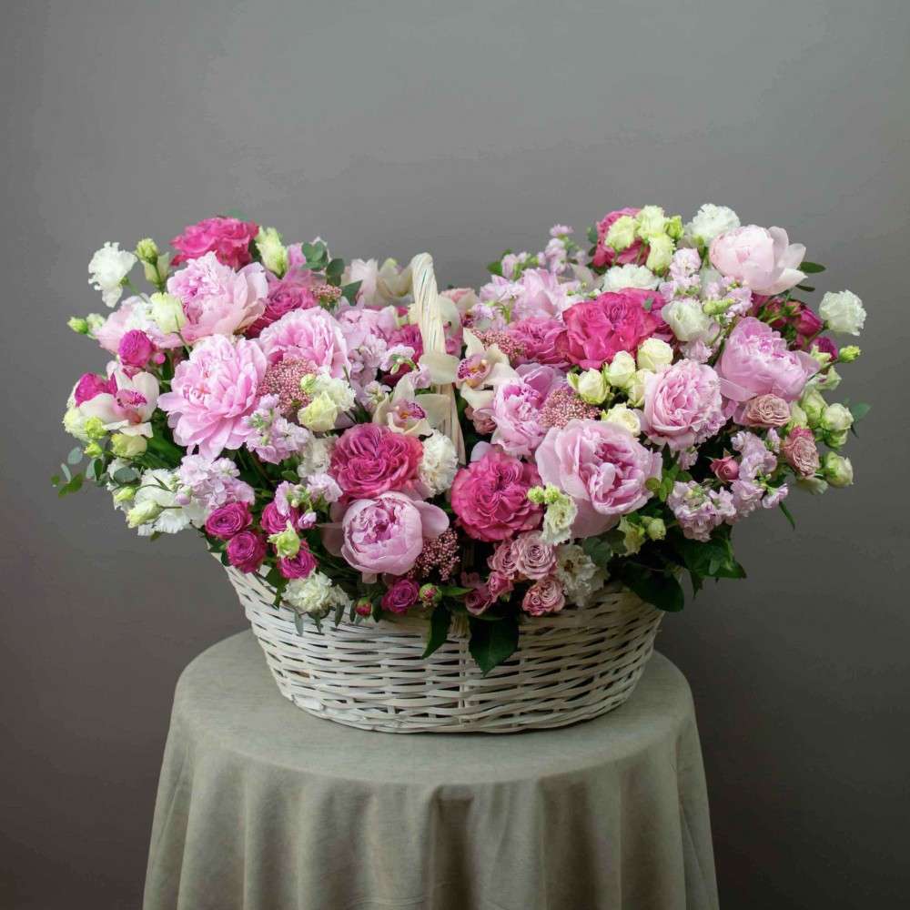 Basket of Mixed Flowers image 1