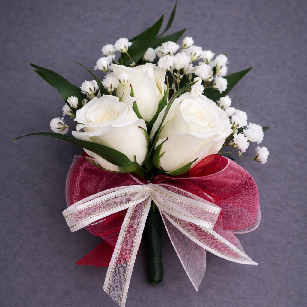 White Rose Boutonniere