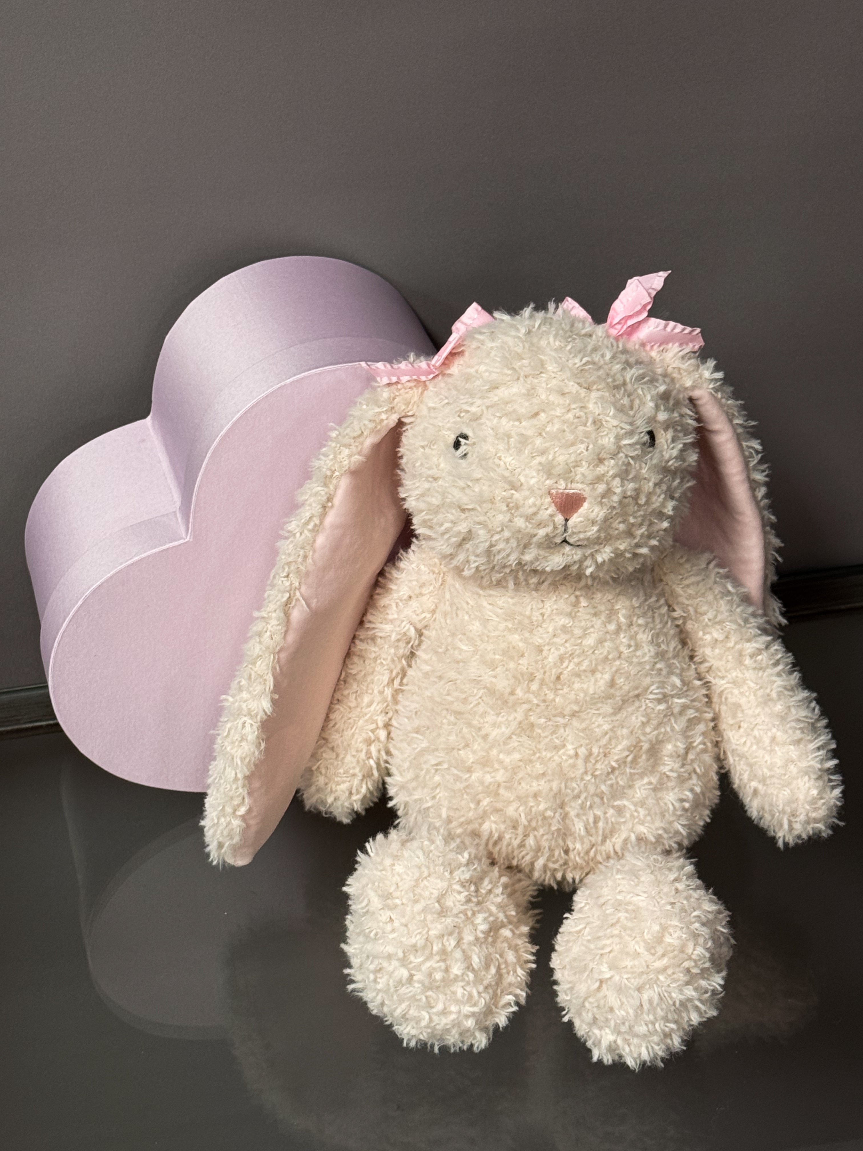 Plush Bunny with Pink Bow