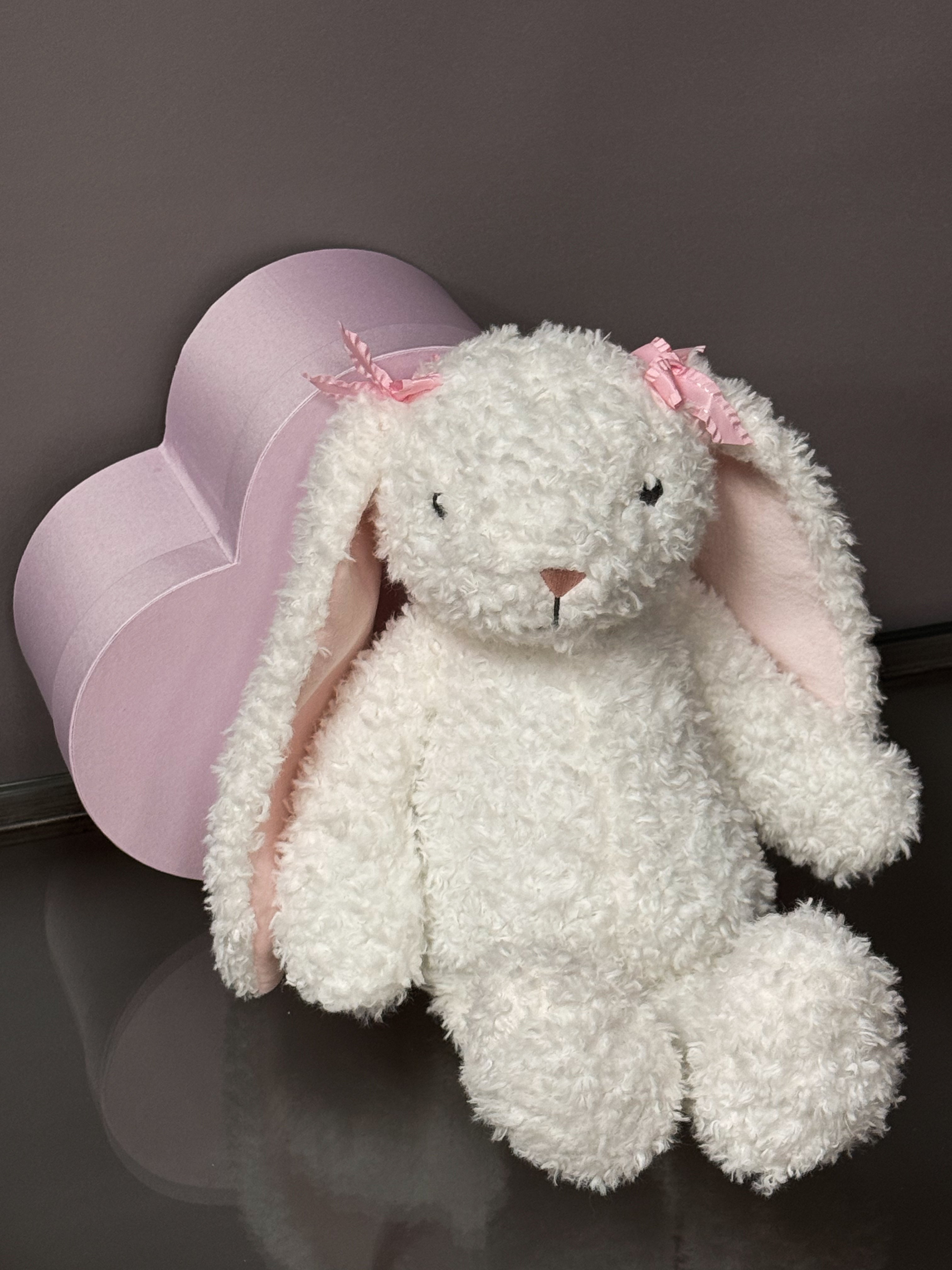 Plush Bunny with Pink Bow