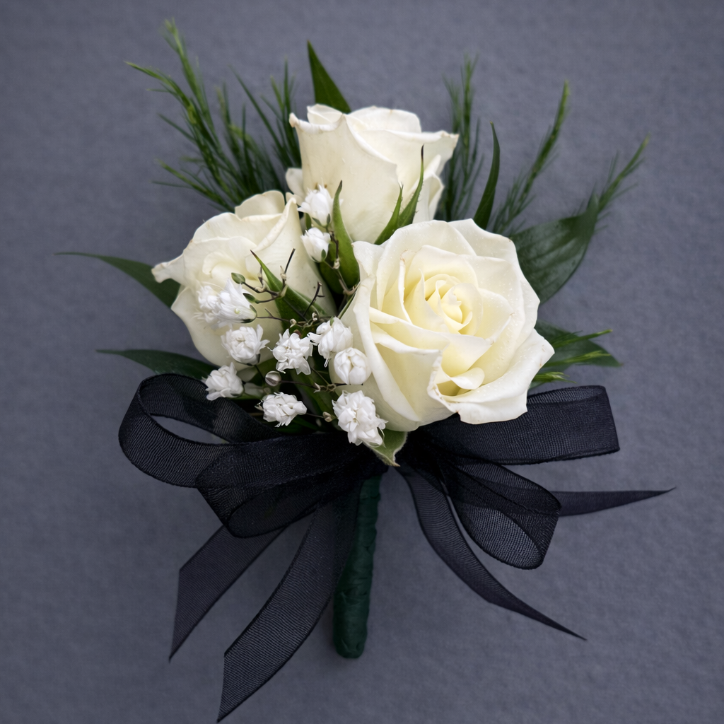 White Rose Boutonniere