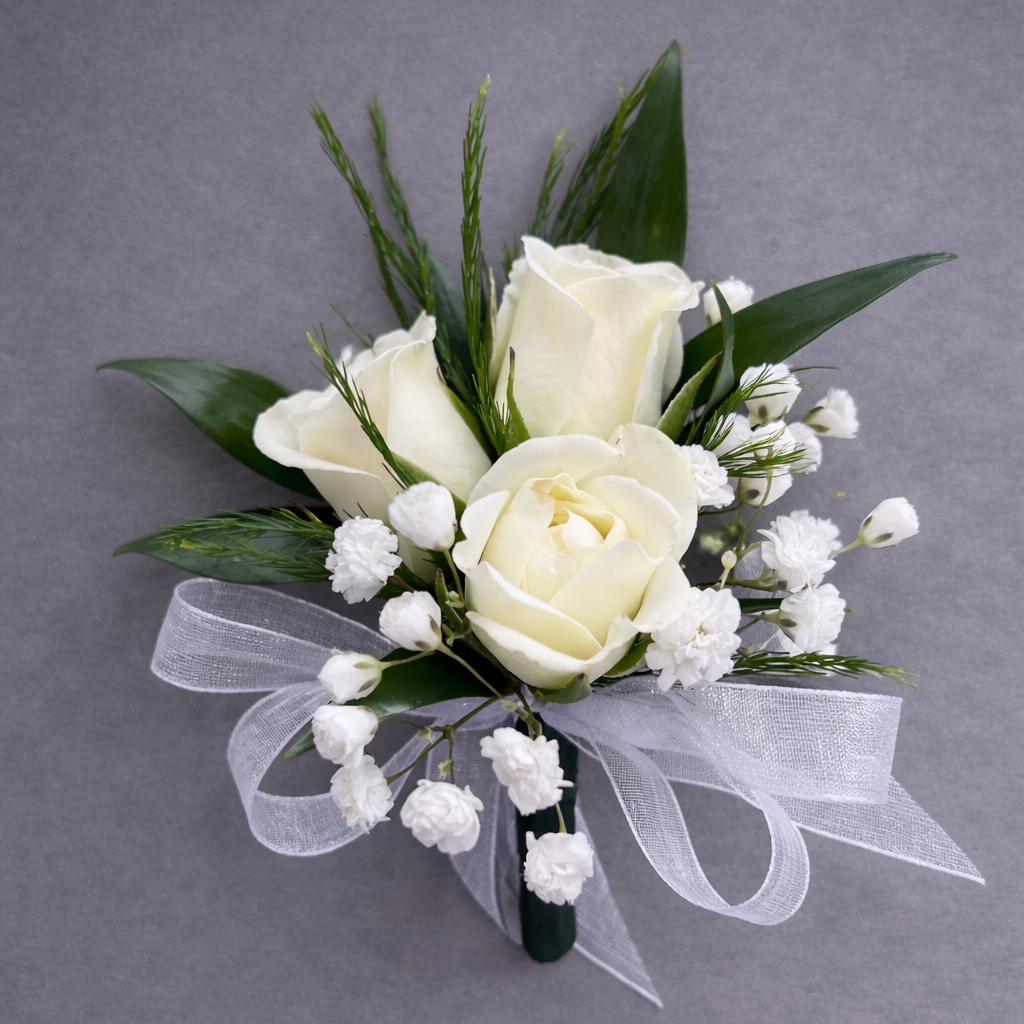 White Rose Boutonniere
